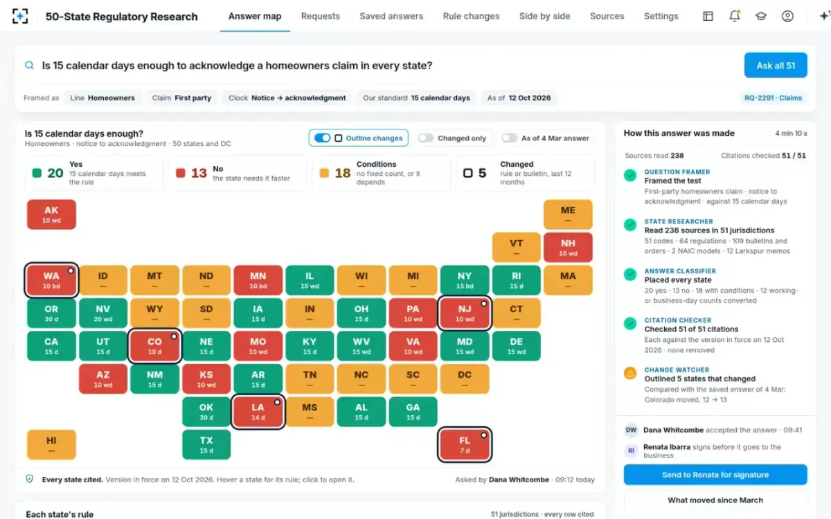 50-State Regulatory Research — The answer map