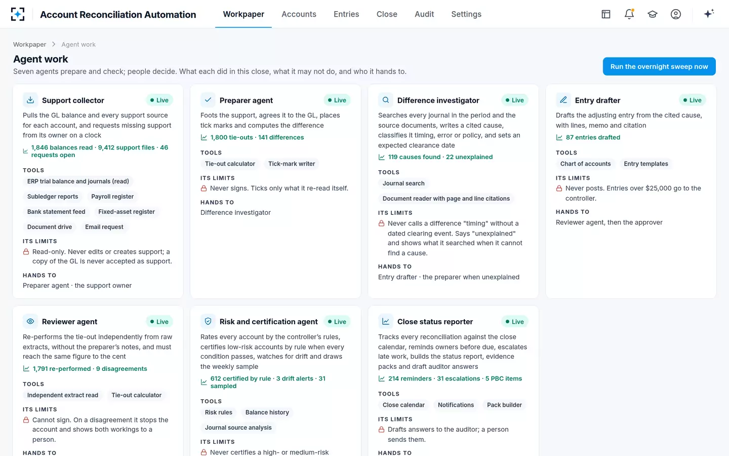Account Reconciliation Automation — Agent work
