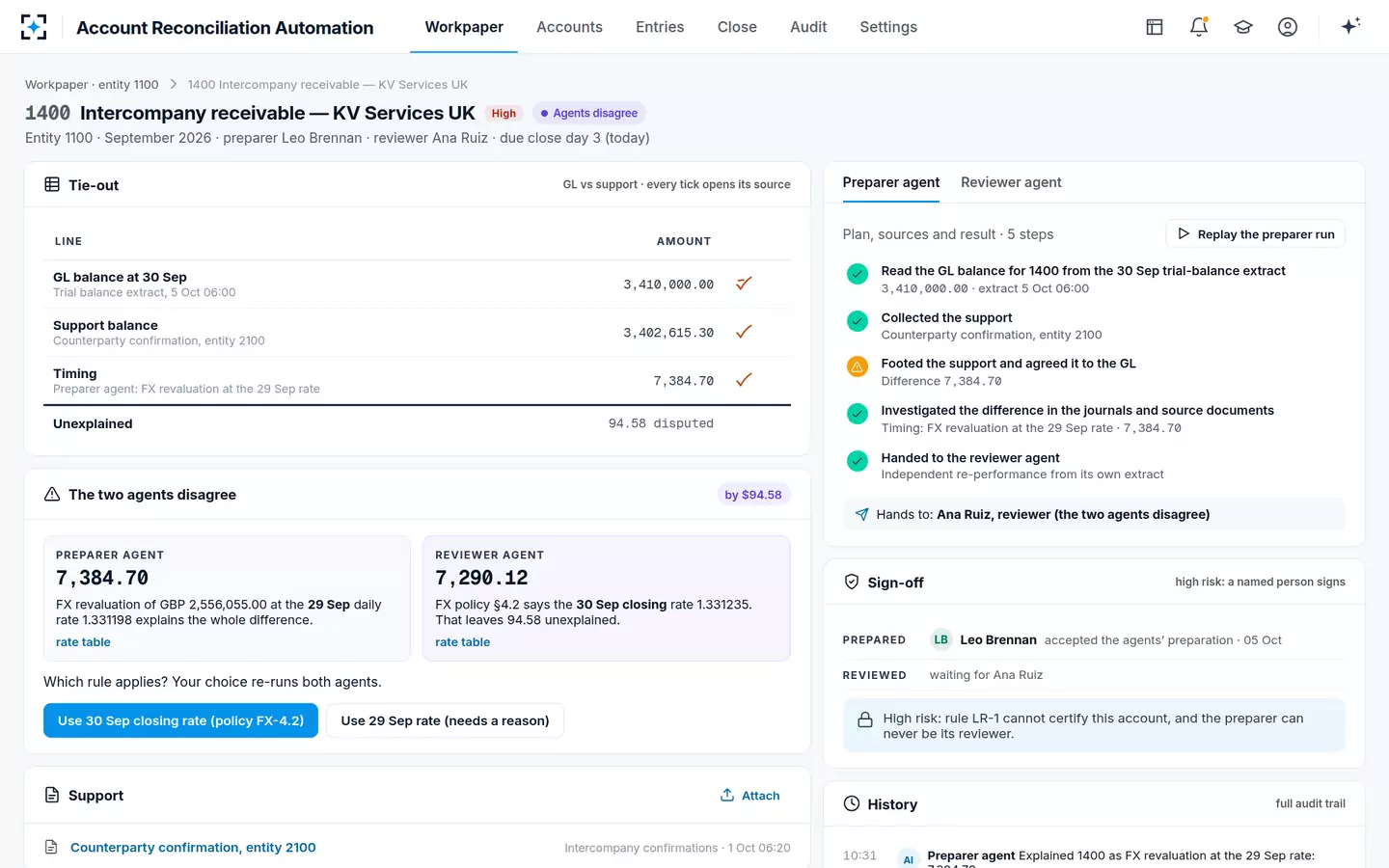 Account Reconciliation Automation — When the agents disagree