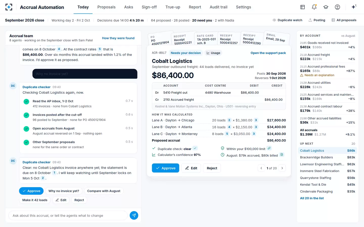 Accrual Automation — Asking the agents