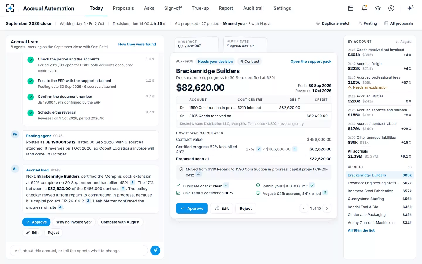 Accrual Automation — Posted and reversing