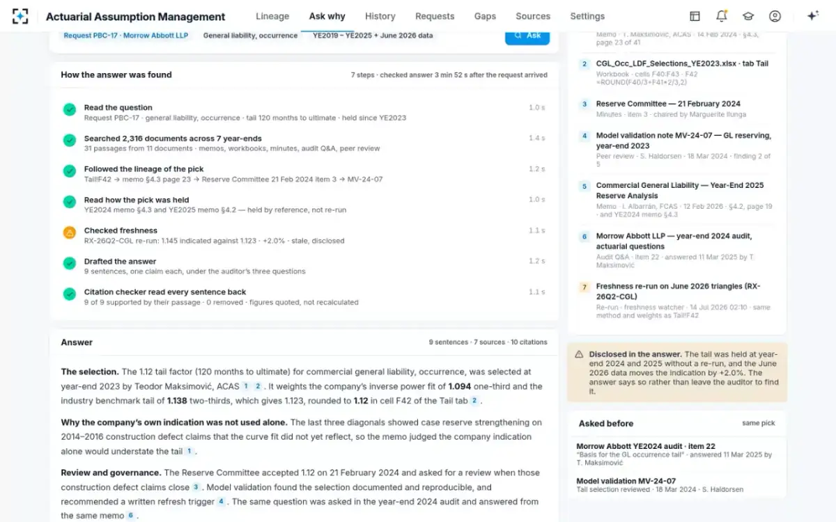 Actuarial Assumption Management — Ask why