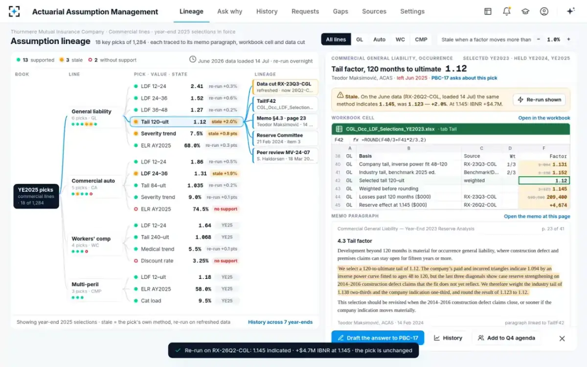 Actuarial Assumption Management — The same method, re-run