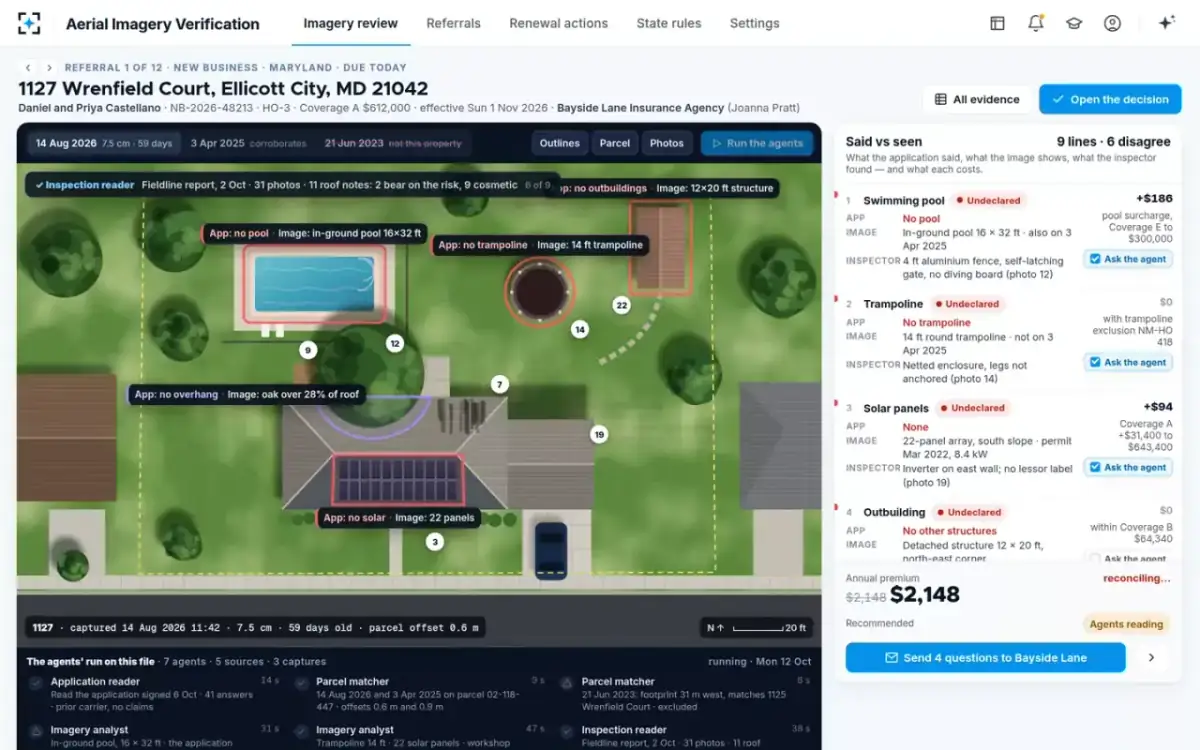 Aerial Imagery Verification — Agents at work