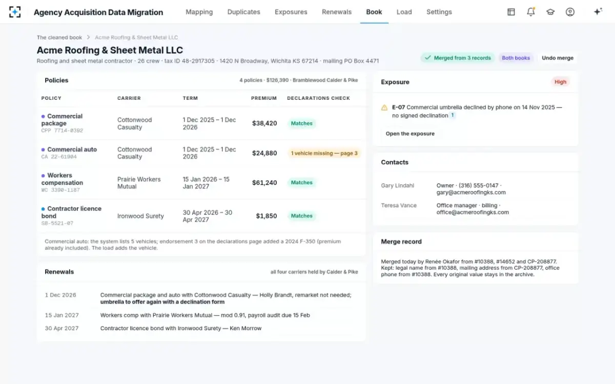 Agency Acquisition Data Migration — The merged client