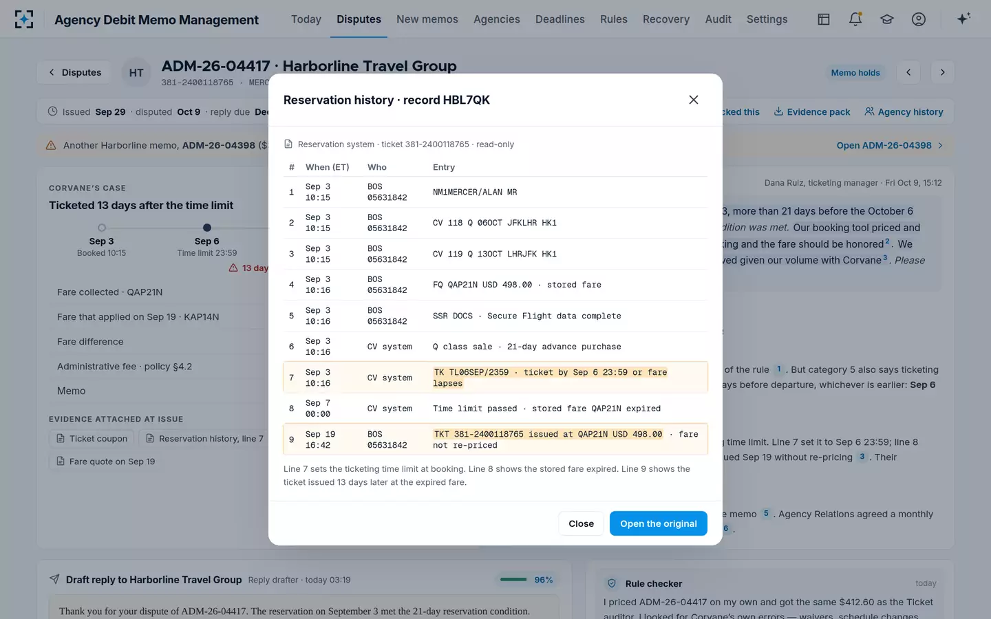 Agency Debit Memo Management — The source behind a value