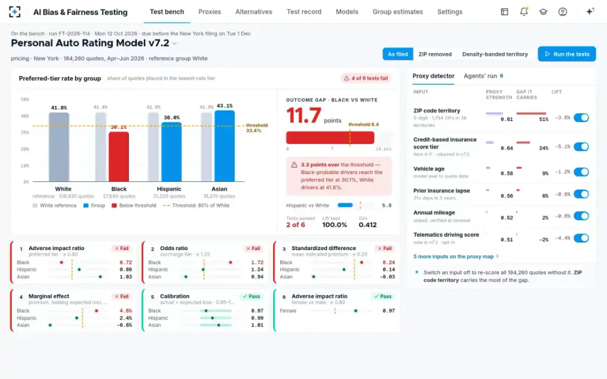 AI Bias & Fairness Testing — The test bench