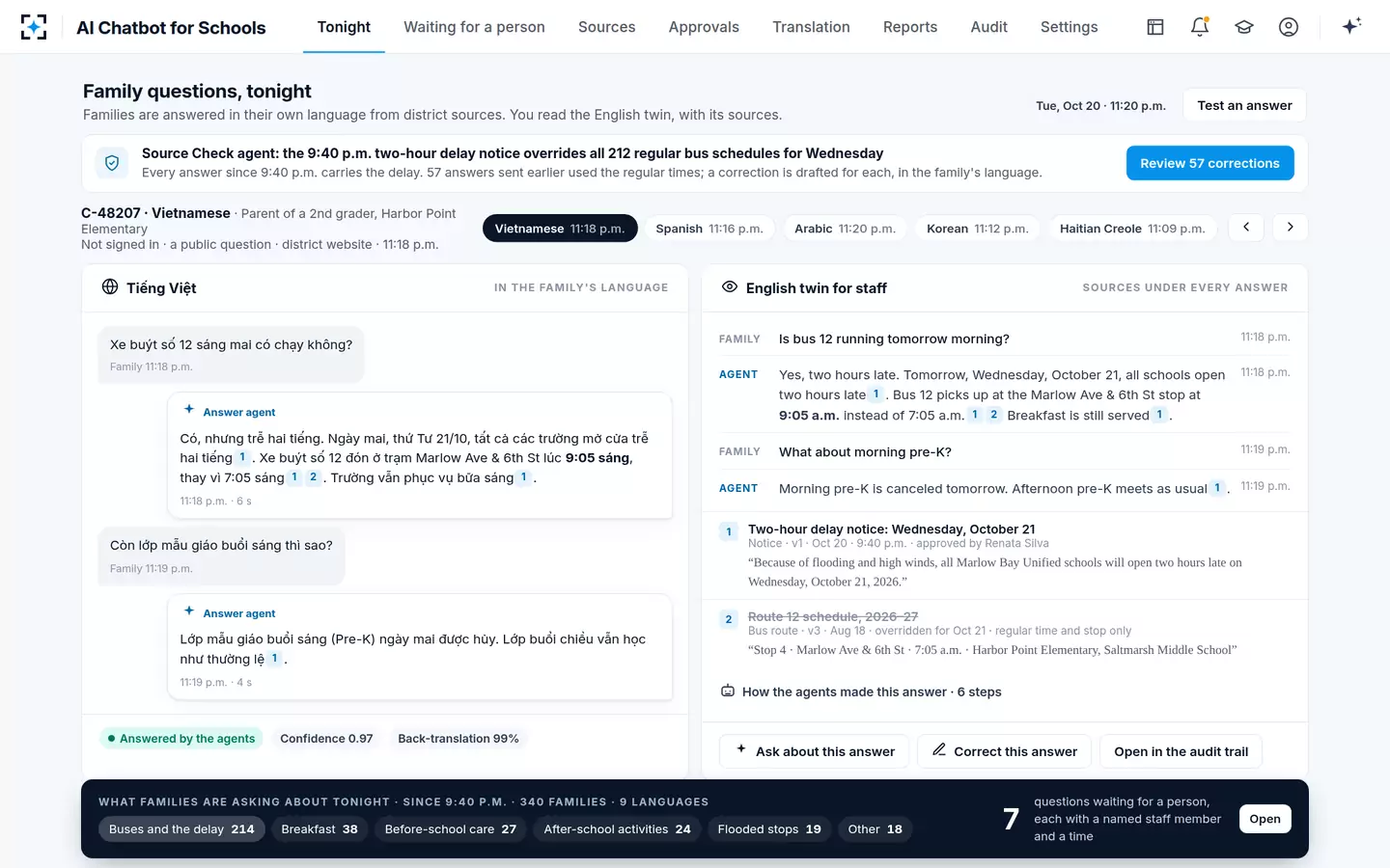 AI Chatbot for Schools — The family's answer and its English twin