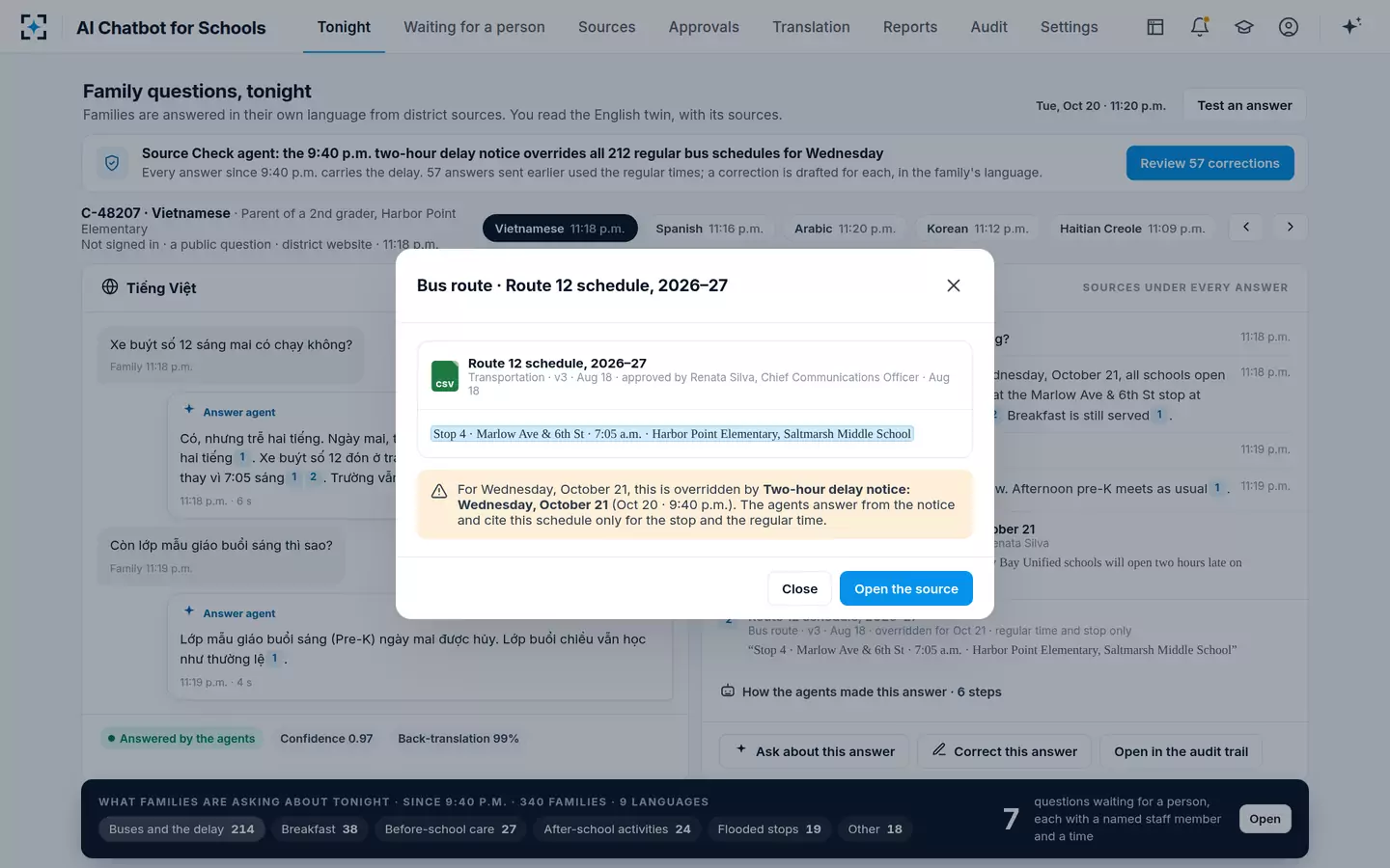 AI Chatbot for Schools — A newer notice outranks the regular schedule