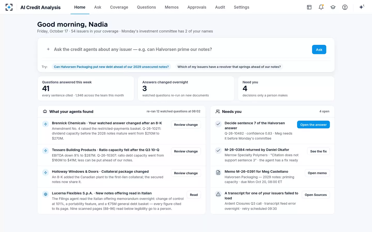 AI Credit Analysis — Home