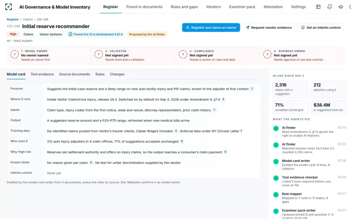 AI Governance & Model Inventory — The model card