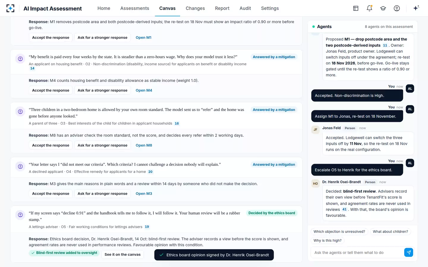 AI Impact Assessment — Objections from the people affected
