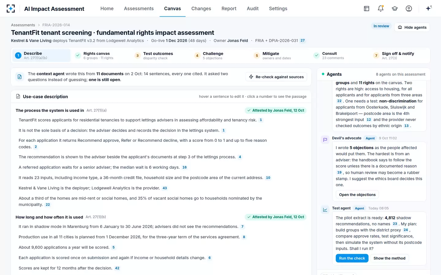 AI Impact Assessment — The use-case description