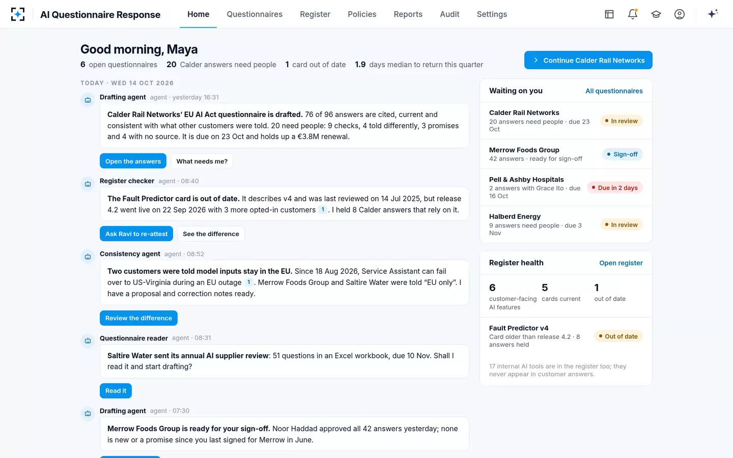 AI Questionnaire Response — Home