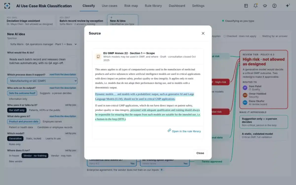 AI Use Case Risk Classification — The clause behind the reason