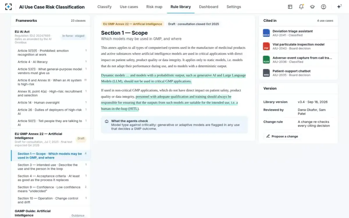 AI Use Case Risk Classification — Rule library