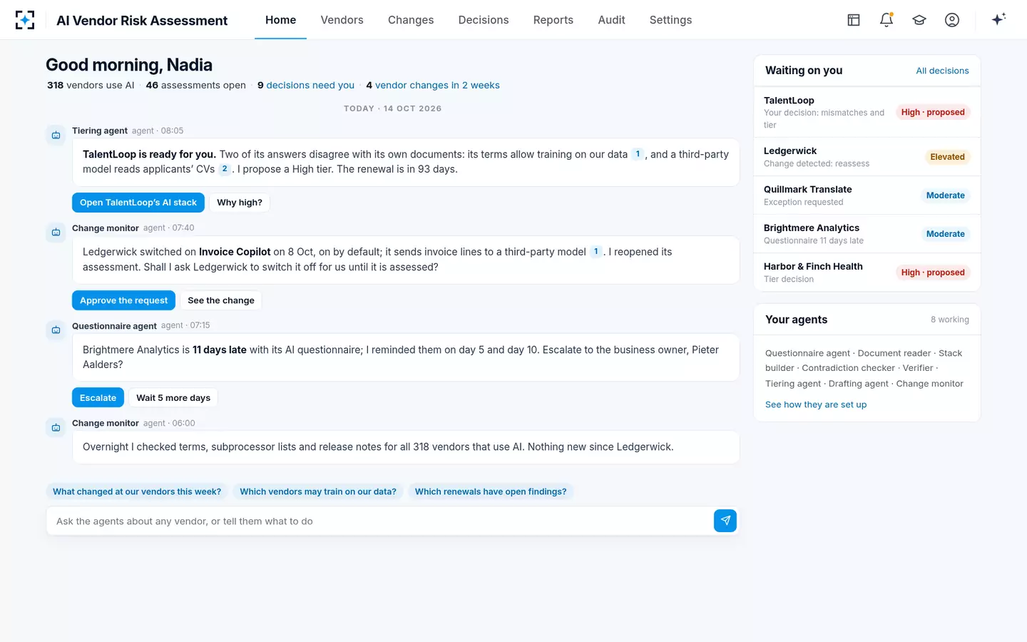 AI Vendor Risk Assessment — Home