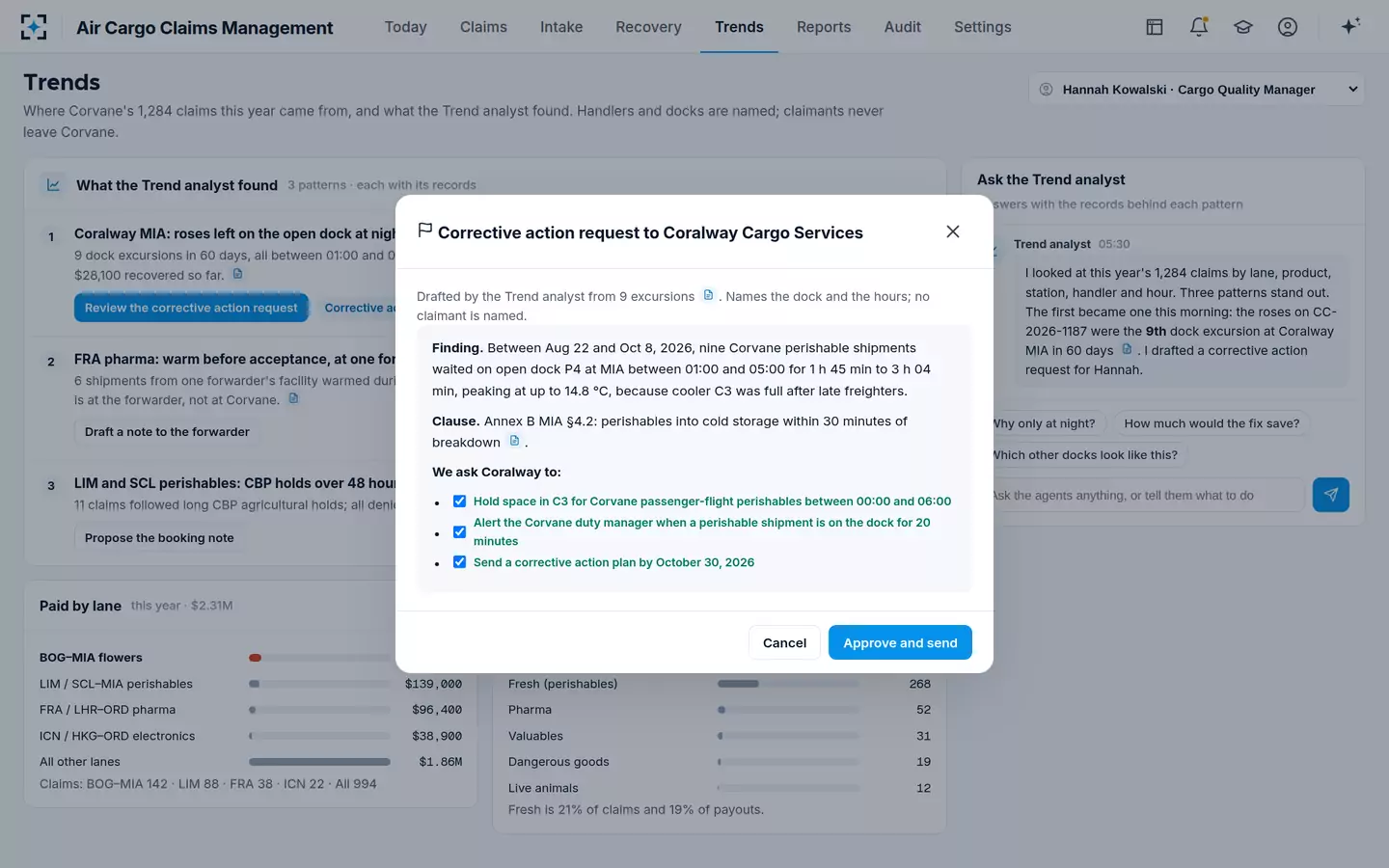 Air Cargo Claims Management — Trends and corrective action
