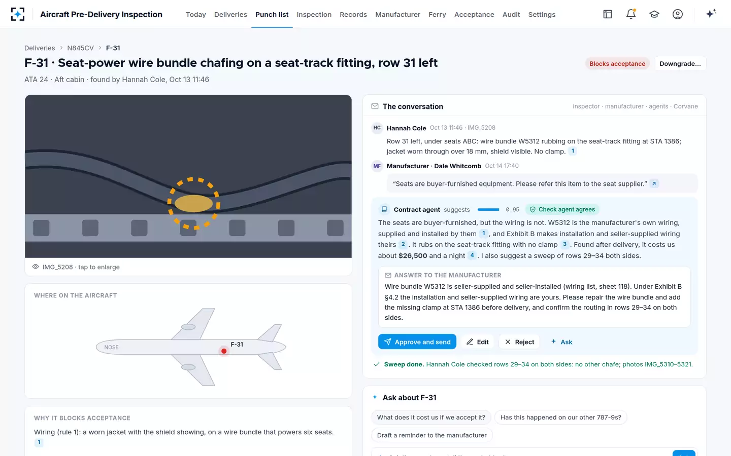 Aircraft Pre-Delivery Inspection — A buyer-furnished equipment dispute