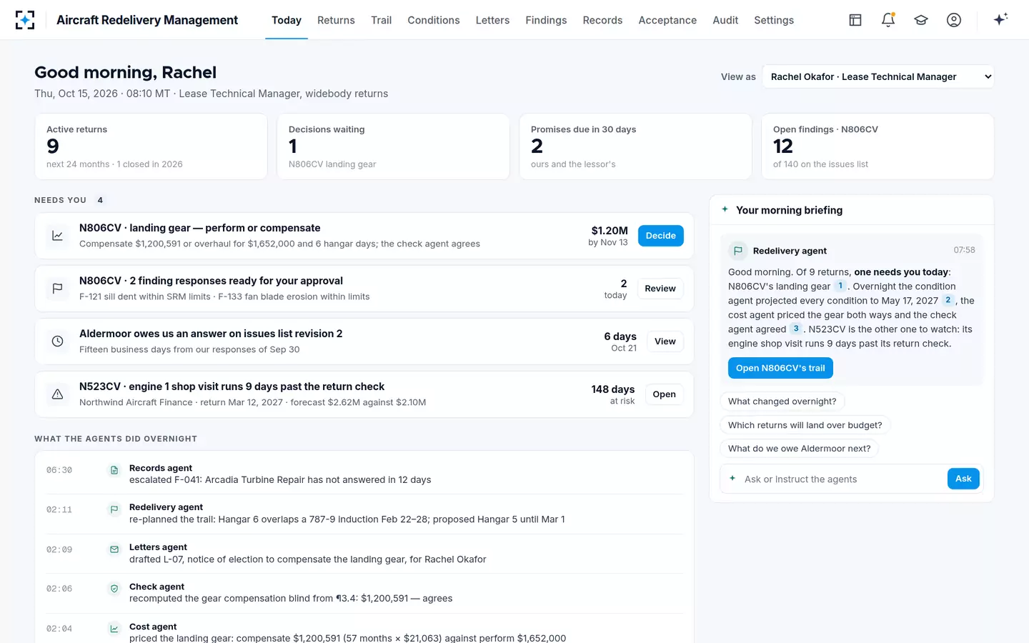 Aircraft Redelivery Management — Today