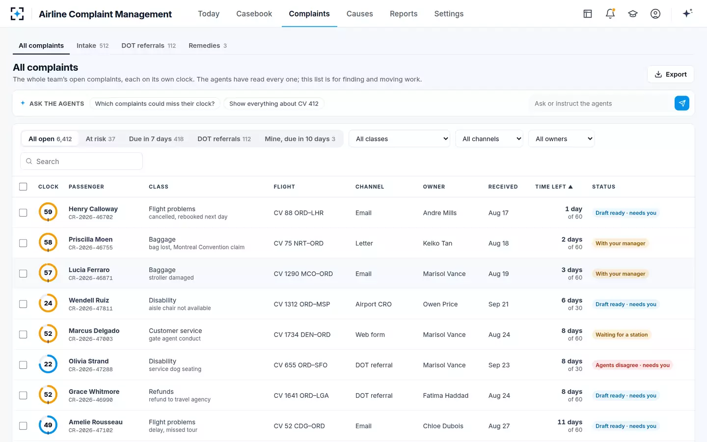 Airline Complaint Management — All complaints