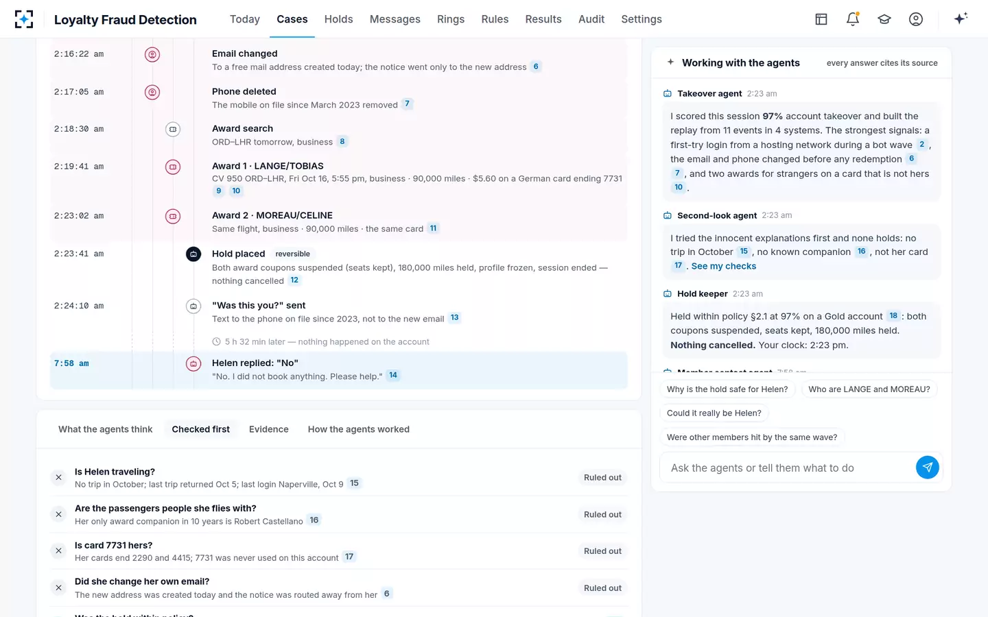 Loyalty Fraud Detection — Innocent explanations, checked first