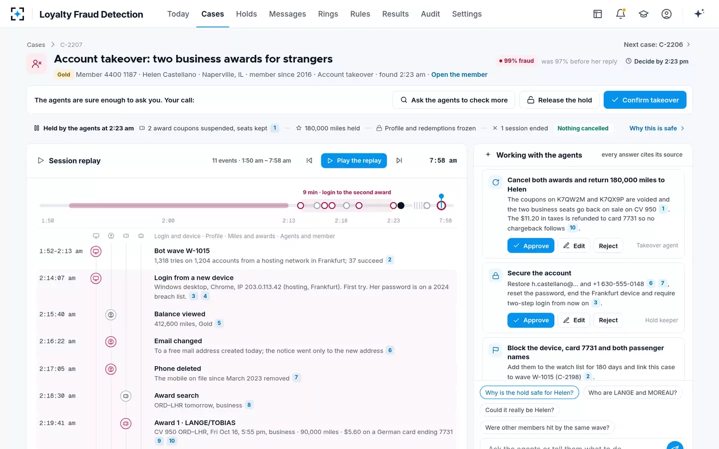 Loyalty Fraud Detection — Proposals to approve