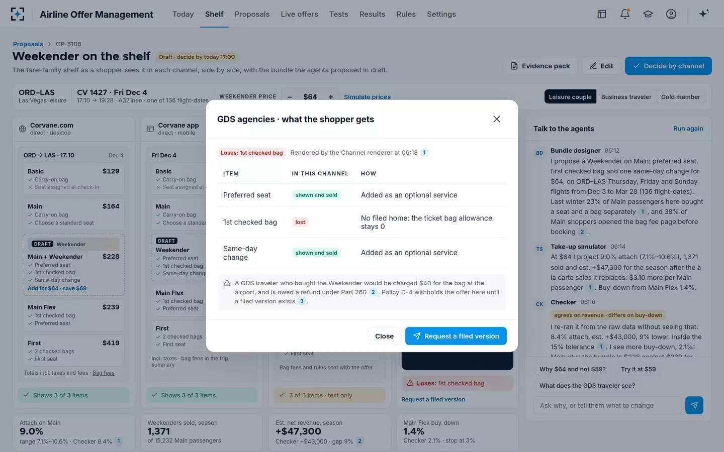 Airline Offer Management — What a channel loses
