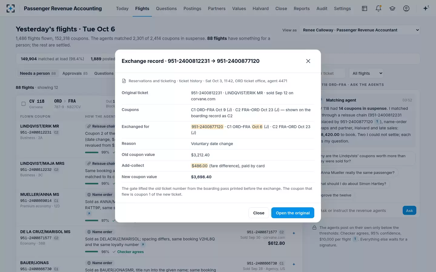 Passenger Revenue Accounting — The exchange record behind a match