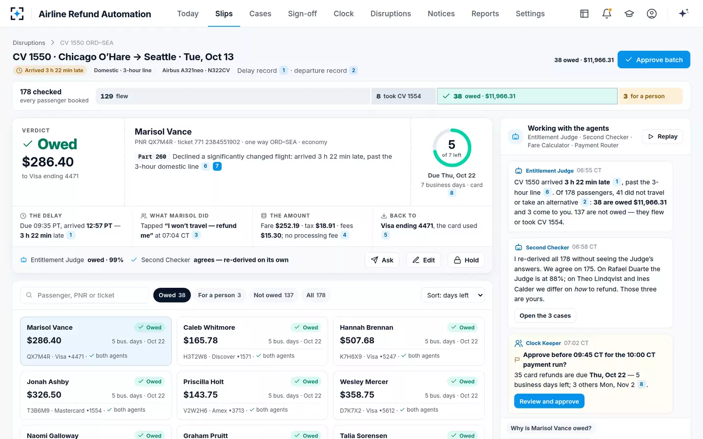 Airline Refund Automation — The verdict slip