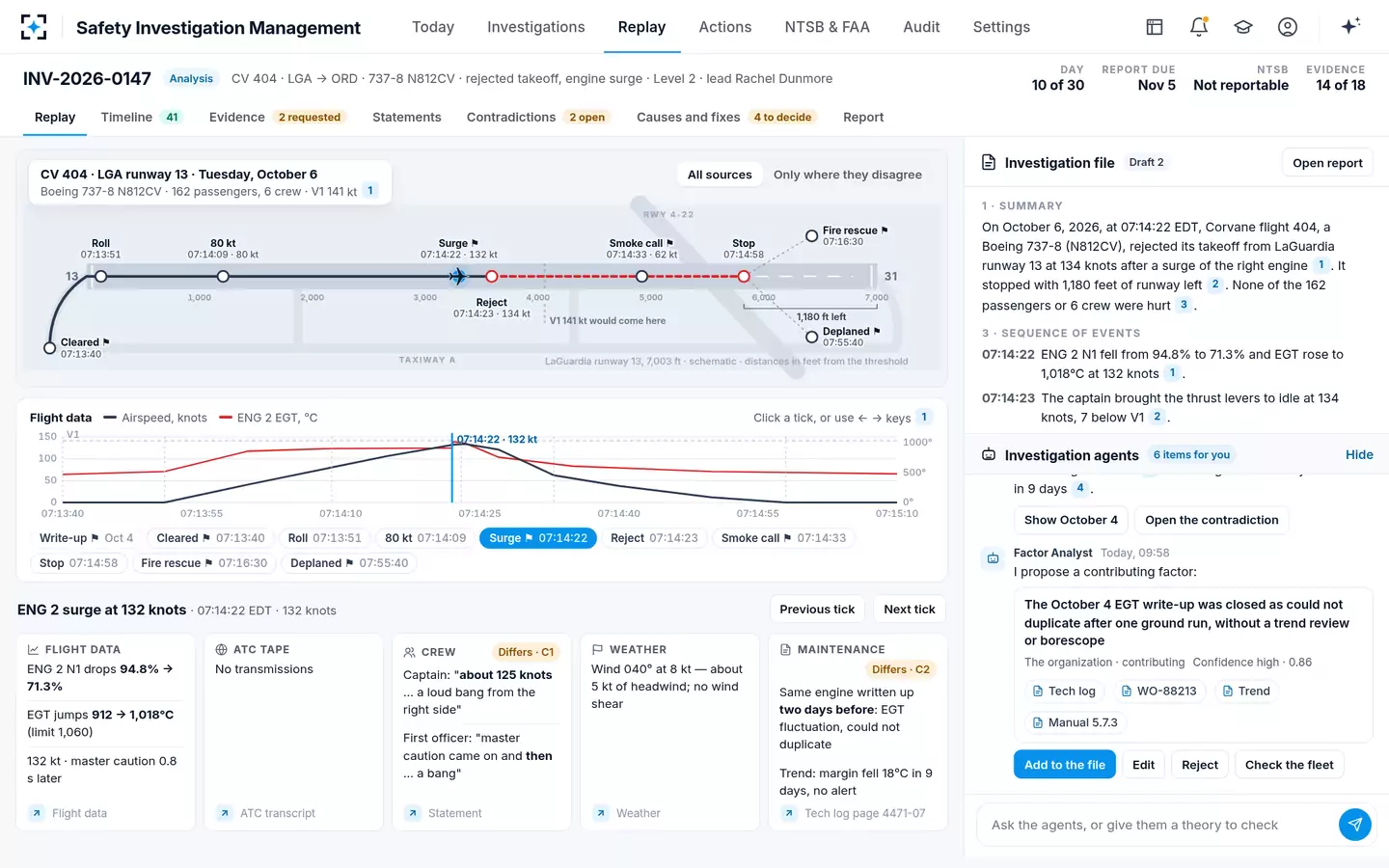 Safety Investigation Management — Event replay