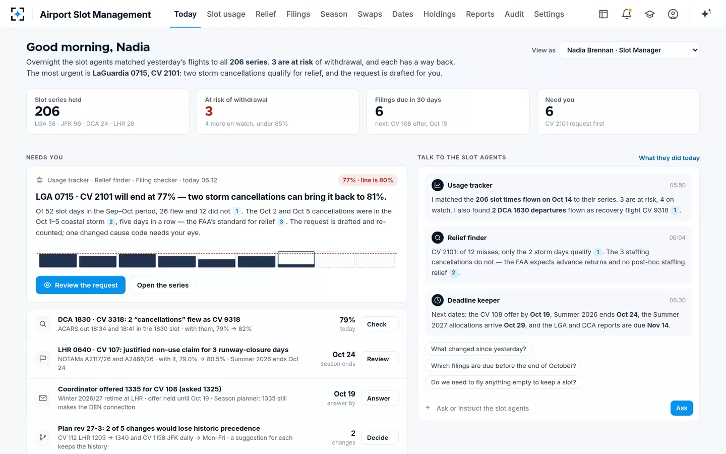 Airport Slot Management — Today