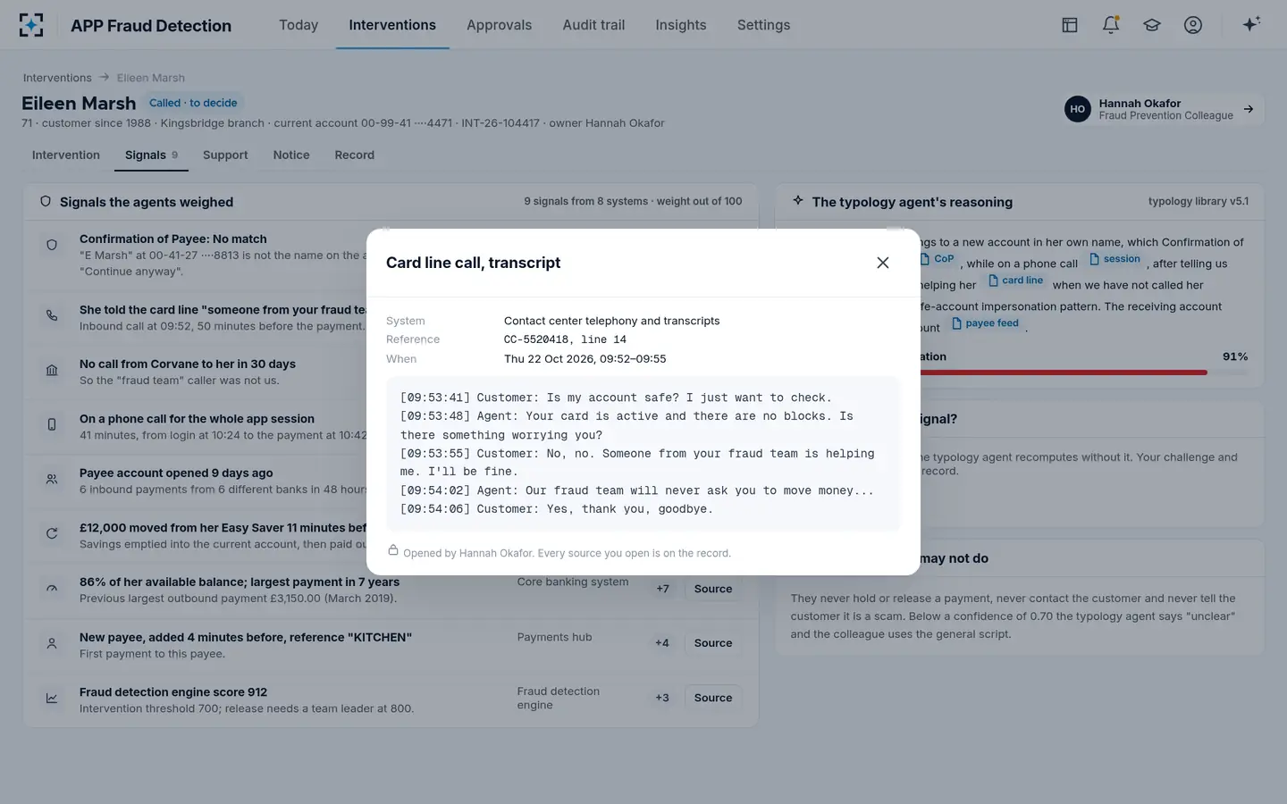 APP Fraud Detection — The source behind a signal