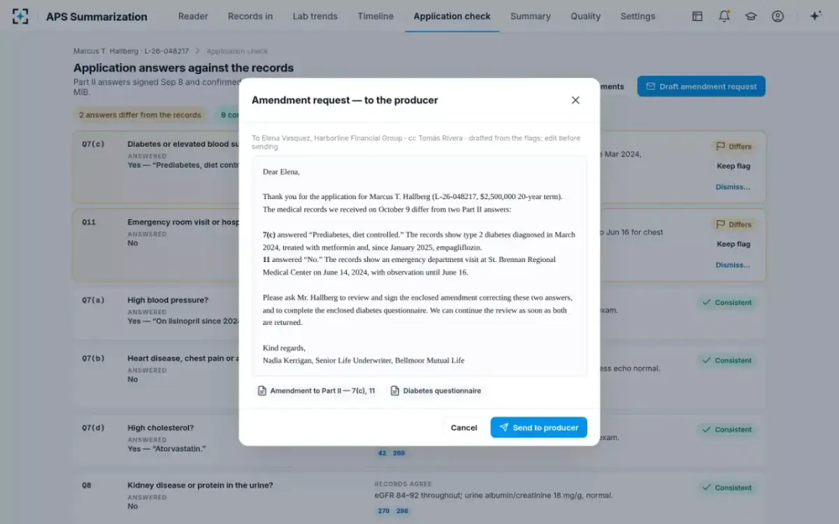 APS Summarization — Amendment request