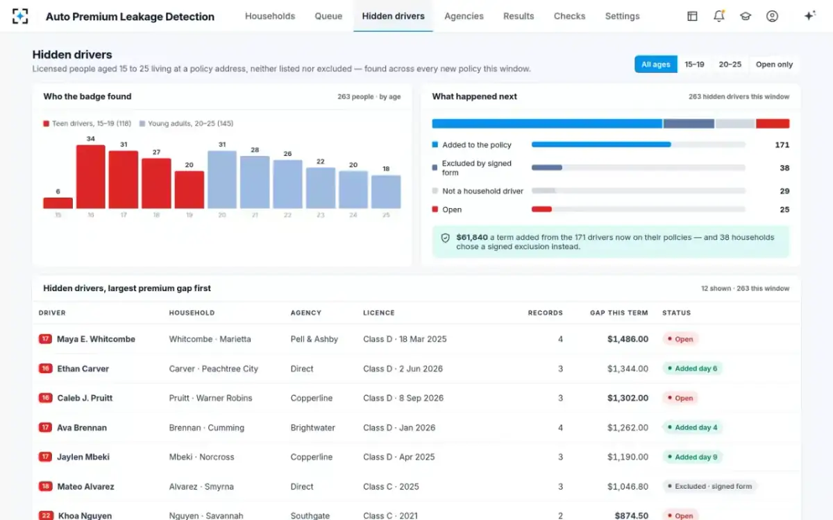 Auto Premium Leakage Detection — Hidden drivers