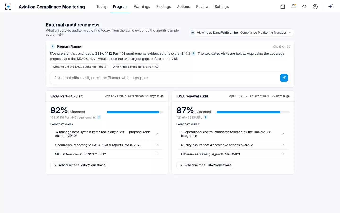 Aviation Compliance Monitoring — IOSA and EASA readiness