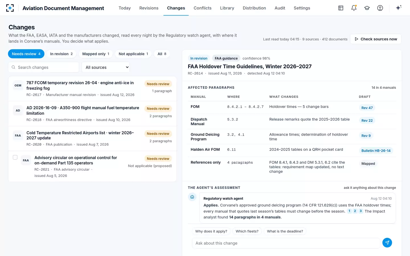 Aviation Document Management — Regulatory changes