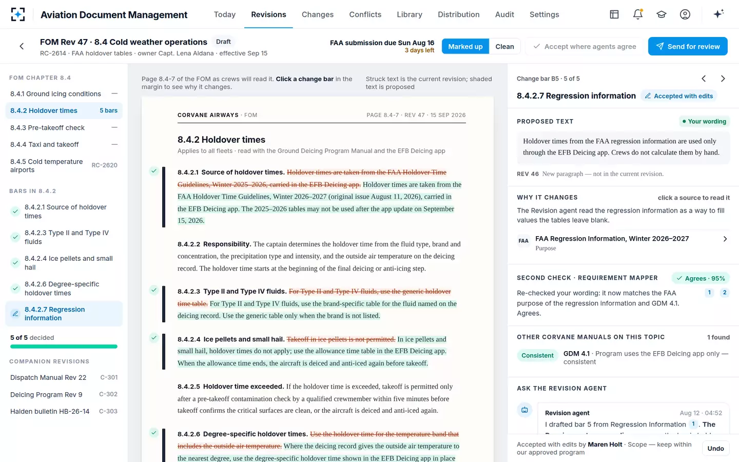 Aviation Document Management — Every bar decided