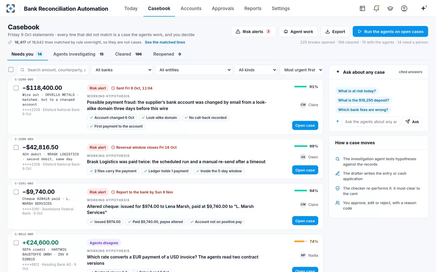 Bank Reconciliation Automation — The casebook