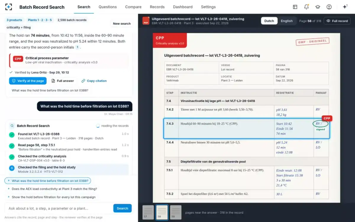 Batch Record Search — Agents reading the records