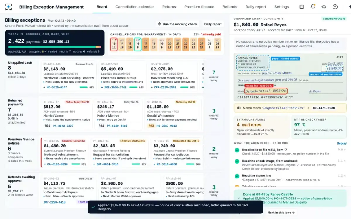 Billing Exception Management — Confirmed