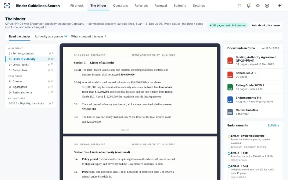 Binder Guidelines Search — The binder