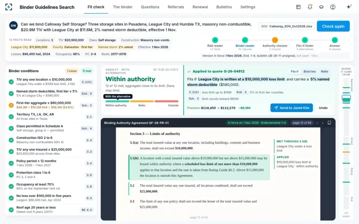 Binder Guidelines Search — Within authority