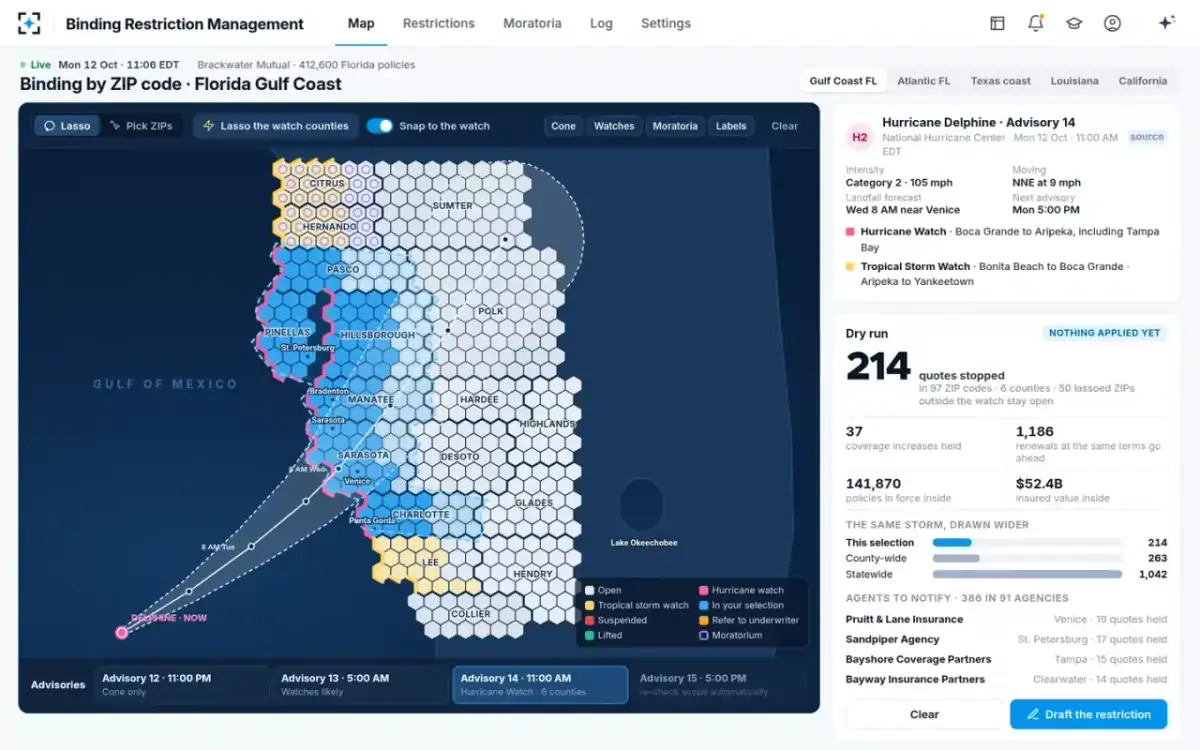 Binding Restriction Management — The restriction map