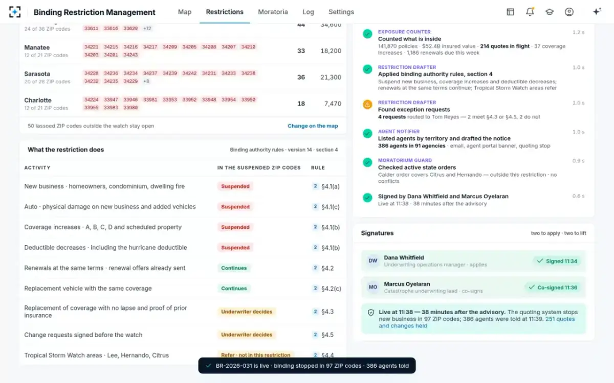 Binding Restriction Management — Signed and live