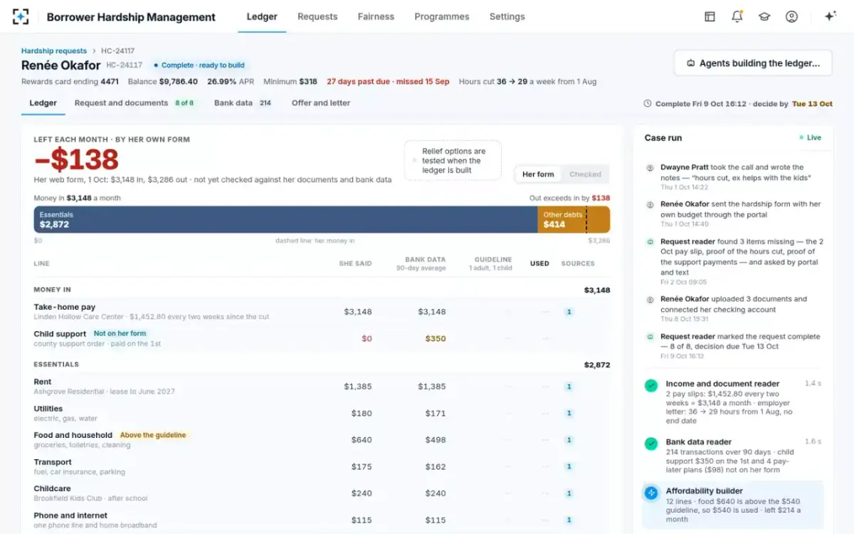 Borrower Hardship Management — Agents at work