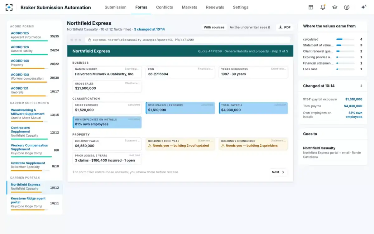 Broker Submission Automation — A carrier portal