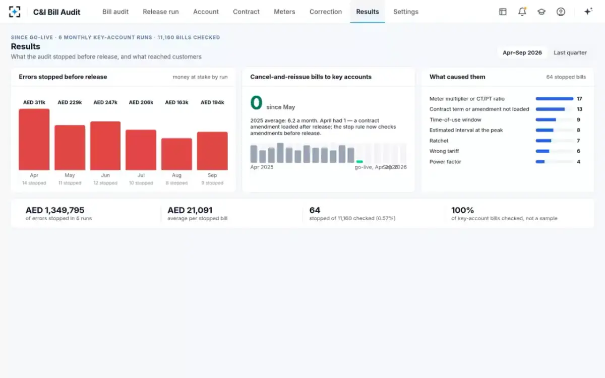 C&I Bill Audit — Results