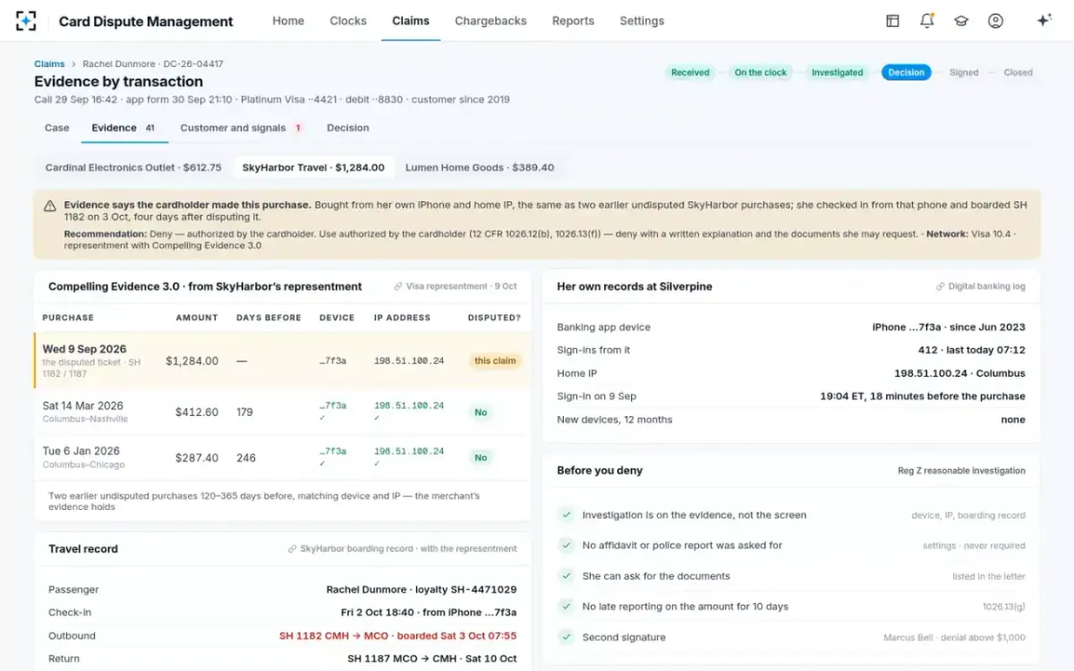 Card Dispute Management — Compelling Evidence 3.0