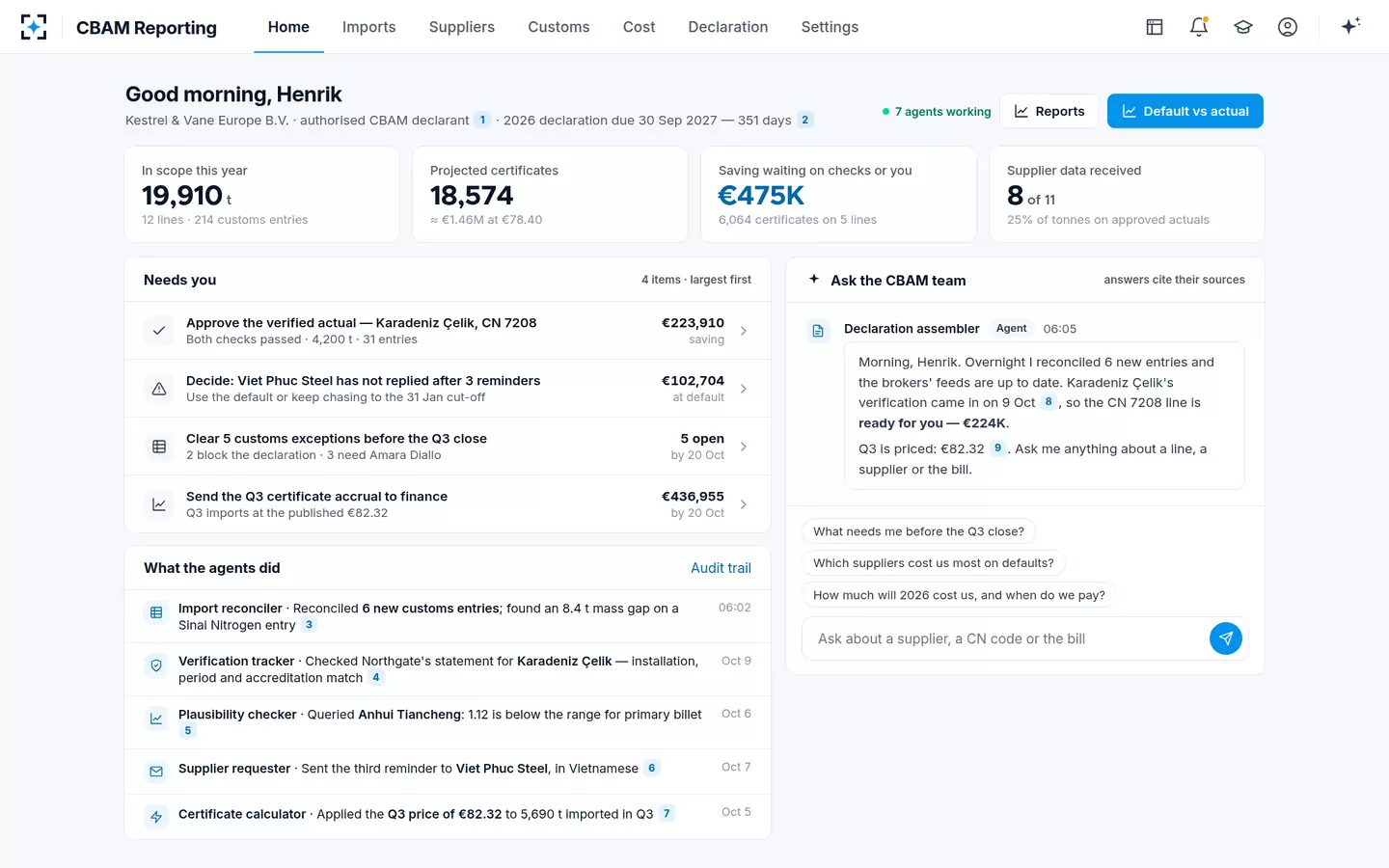 CBAM Reporting — Home